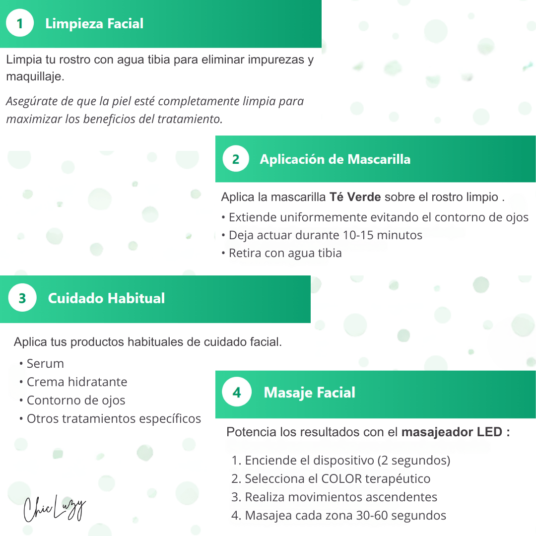LED Facial PielReset® + 2 GreenMask® ¡GRATIS!