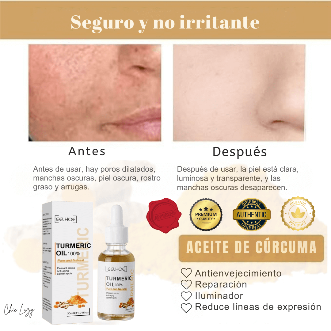 Aceite Cúrcuma Piel® - Manchas fuera en 7 días